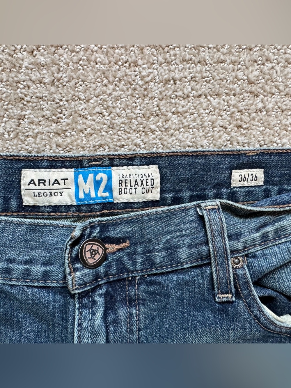 Ariat Legacy M2 Traditional relaxed boot cut jeans - Picture 5 of 11